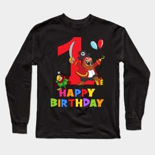 1st First Birthday Party 1 Year Old One Year Long Sleeve T-Shirt